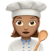 👩🏽‍🍳 woman cook: medium skin tone display on Apple